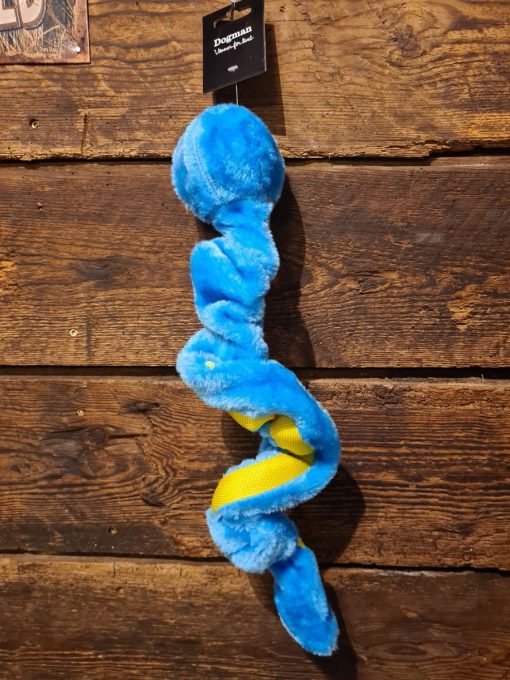 Dogman Stretchy Dog Toy (oransj, blå eller grønn)